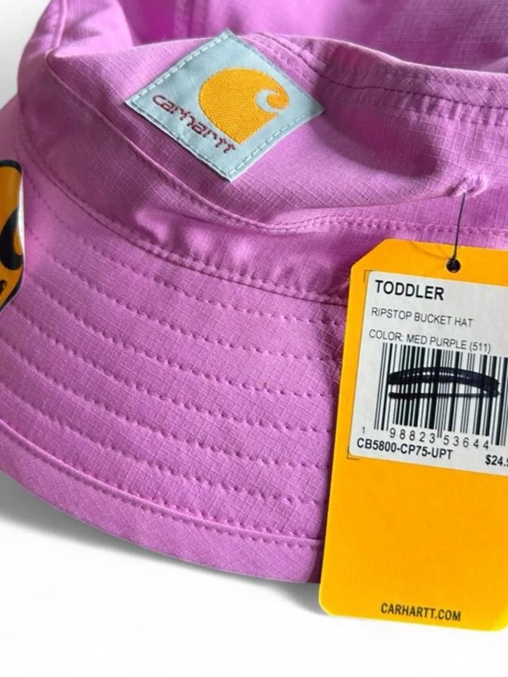 Carhartt Toddler Purple Pink Bucket Hat with Logo Patch